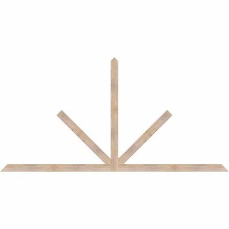 Ekena Millwork Saratoga Smooth Timber Gable Bracket, Douglas Fir, 108"W x 54"H x 1 1/2"D x 3 1/2"F, 12/12 Pitch GBW108X54X0204SAR00SDF